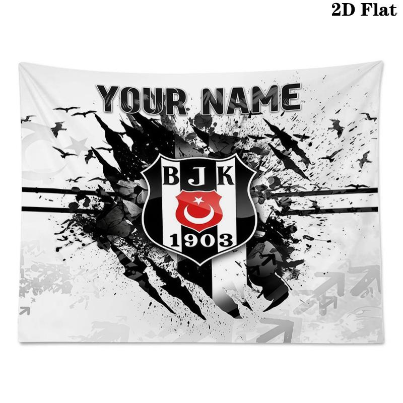 Custom Name Besiktas Printed Tapestry – Wall Hanging for Bedrooms, Dorms, and Home Decor