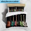 Guitar Collection Diversity 3pcs Bedding,Including 1pc Duvet Cover And 2pcs Pillowcases Perfect for Christmas,Ideal for Bedroom, Dormitory