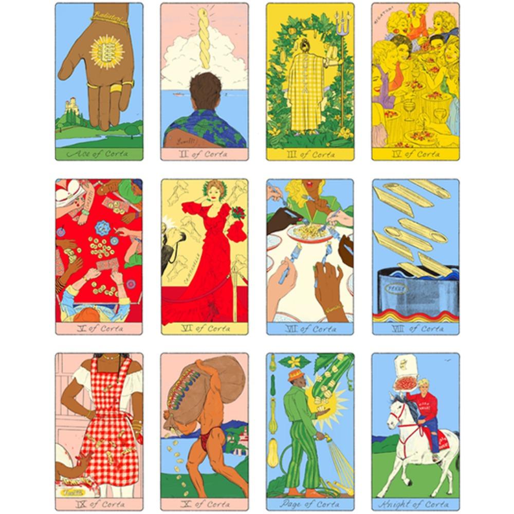 10.3*6cm The Pasta Tarot: A 78-Card Deck for Delicious Divination, A Playful, Accessible, and Delicious New Interpretation
