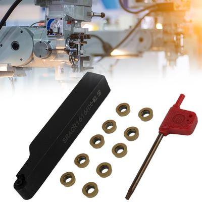 5/8 SRACR1616H10 Suporte para ferramenta de torneamento externo de torno + pastilhas RCMT10T3MO R5 redondas