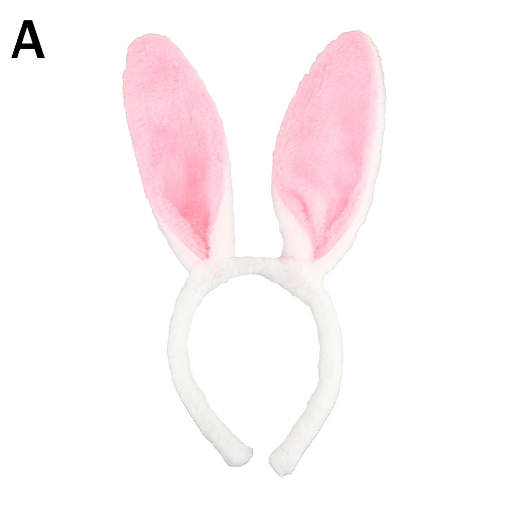 Easter Bunny Ears Headband Plush Rabbit Ear Hairband For Kids Adults Easter Party Favors Costume Accessory Holiday Decoration