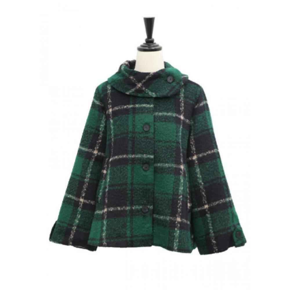 Shiz Madam Women Wool Jacket Turtleneck Loose Sleeve J31760