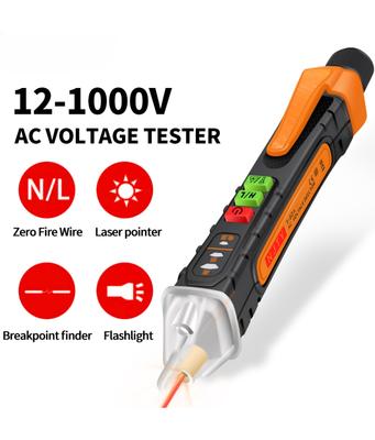 Berührungsloser Spannungsprüfer Stift Intelligenter Spannungsdetektor Infrarot-Anzeige 12-1000V Prüfstift Bruchpunktsucher Mit Taschenlampe