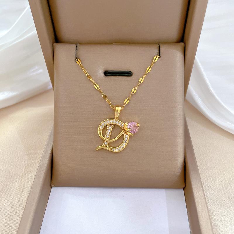 Light Luxury Full Diamond Micro-Inlaid Design Temperament Smart Shining Necklace Women, Simple Pendant