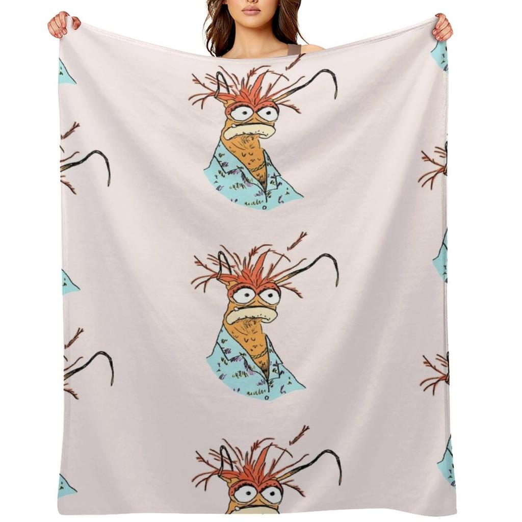 pepe the king prawn. Throw Blanket Plush Picnic Beach blankets and throws Blankets
