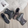 Damen-Winterstiefel, flach, rutschfest, wasserdicht, warm gefüttert, modische Damen-Stiefeletten, weich und bequem, große Größe 42 (DX659)