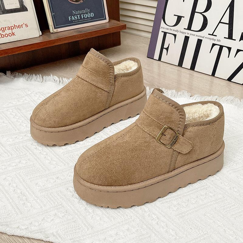 

Женские легкие зимние термоизоляционные меховые сноубутсы на толстой подошве, нескользящие, с амортизацией, для повседневной носки, спортивные, хлопковые ботинки 38 хаки