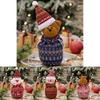 Christmas Knit Apple Bag With Snowman Decor For Holiday Gift Packaging