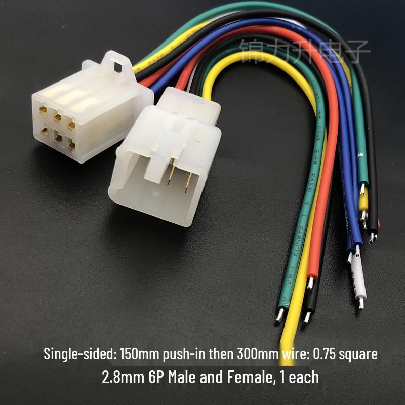Electric Vehicle Handlebar Controller Connector: 2/3/4 Wire 2.8 Model Male/Female Plug