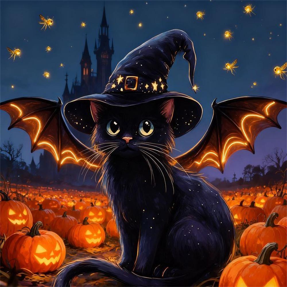 Diamond Embroidery Halloween Ghost Witch Rhinestone Picture Diamond Painting Kit Mosaic Full Square Drill Home Decor