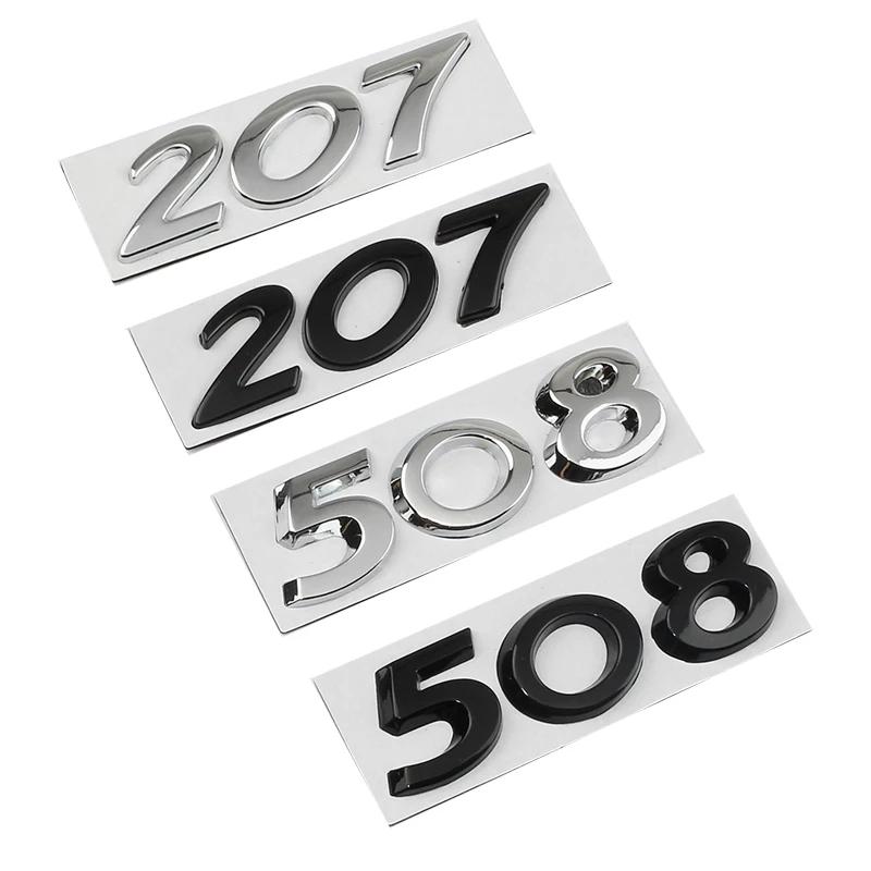 Auto Metall Hinterer Kofferraum Buchstaben Logo Abzeichen Emblem Aufkleber Für Peugeot 206 207 301 308 307 408 508 Dekoration Zubehör