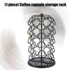 Large Capacity 360 Degree Rotating Coffee Pods Holder Space Saving Iron Storage Solution for Kitchen Countertop