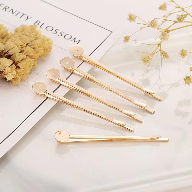 

Colorful Electroplated Alloy Hair Clip for DIY Jewelry Accessories Nickel-Free White K Plating