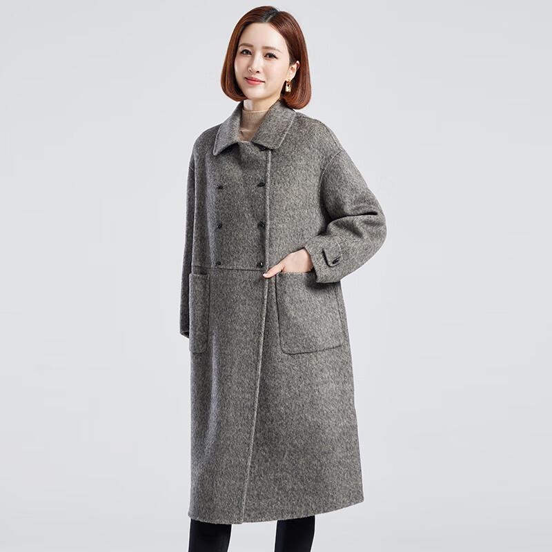 Women's Mid-Length Wool Blend Winter Coat