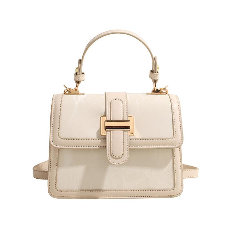 Trendy 2024 Spring New European American Retro High-quality Pu Leather Handbag белый