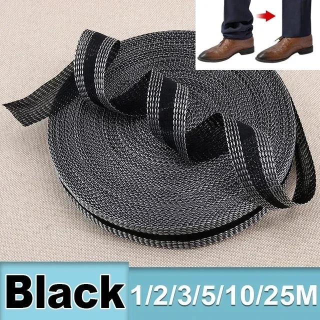 25M bandă auto-adezivă de pastă pentru pantaloni pentru pantaloni, scurtarea marginilor pantalonilor, petice pentru îmbrăcăminte, bandă de material pentru tiv, bricolaj, pentru cusut