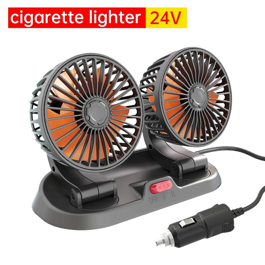 USB/12V/24V Fan Car Fan Automotive Electric Fan Universal 3/2/1 Head Summer Cooling Fan Car Accessories Auto Electronic Products