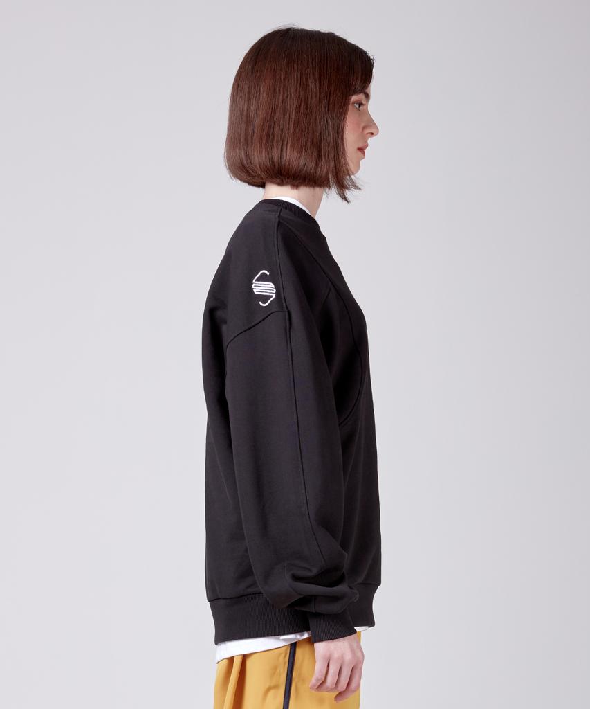 SSQR Unisex Embroidered Sweatshirt Zoc_02_Black_Medium