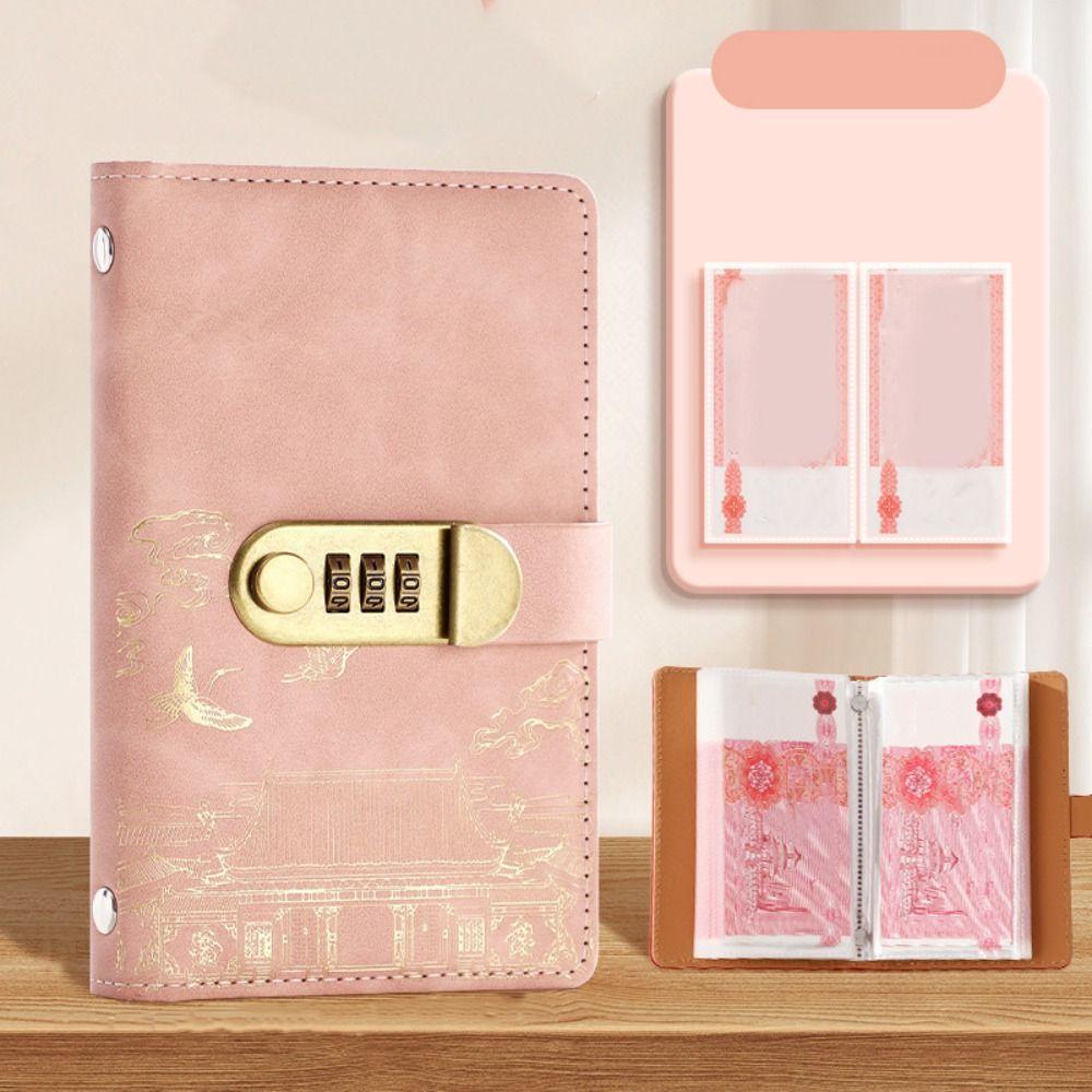 With Password Lock Budget Binder with Lock Wallet Storage Account Book  Girls Boys