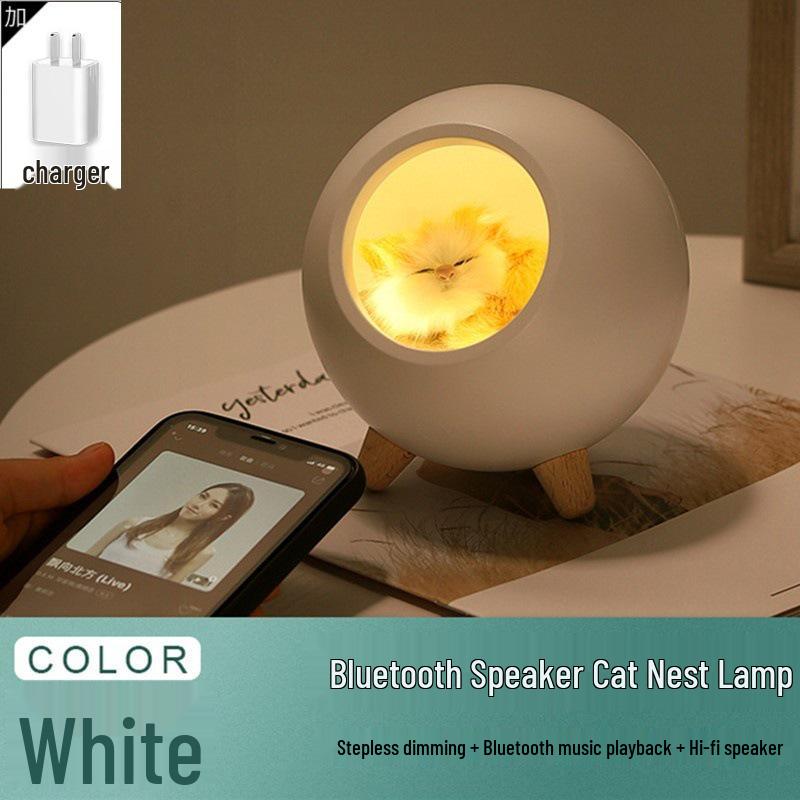 Kreatives Katze Atmosphäre Nachtlicht - USB Wiederaufladbar, Kinder Touch Nachttischlampe