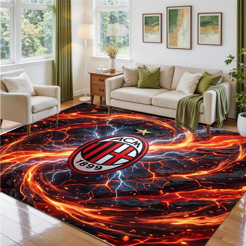 AC Milan Design Crystal Velvet Rug Soft Decorative Mat for Bedroom Entrance