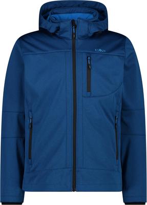 Men's CMP Mottled Softshell Jacket with Removable Hood (3A01787N-M) Man Softshell Jacket With Detachable Hood (3A01787N-M) Petrol Mel
