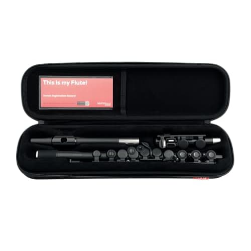 Πλαστικό Πνευστό Όργανο NUVOBand NB300FBK, Πλήρως Αδιάβροχο, Φλάουτο Ντο, Μαύρο, Περιλαμβάνει Θήκη, Κρεμάστρα Τοίχου, Σουαβίλια και Δακτυλοθεσία