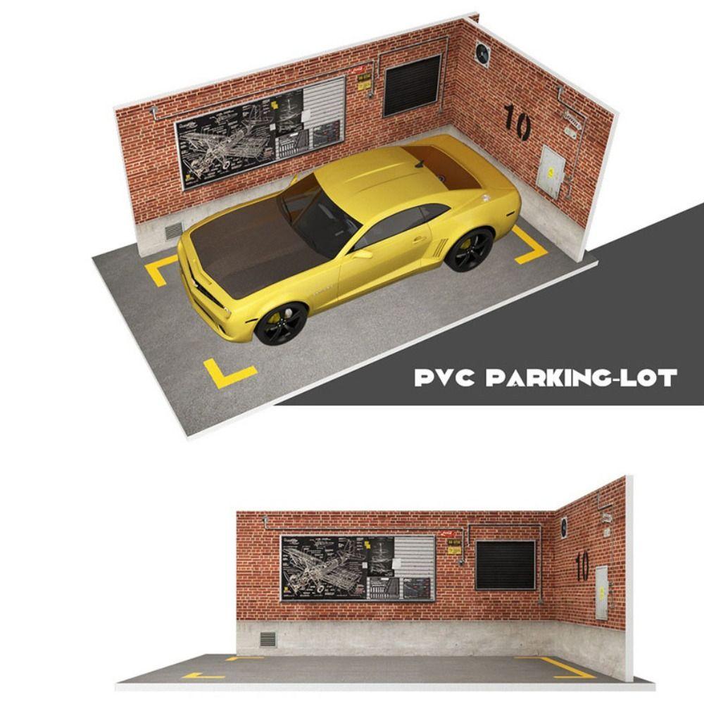 Automobile Toy 1/32 Car Garage PVC Material Garage DIY Scene Parking Lot Model DieCast Car Model