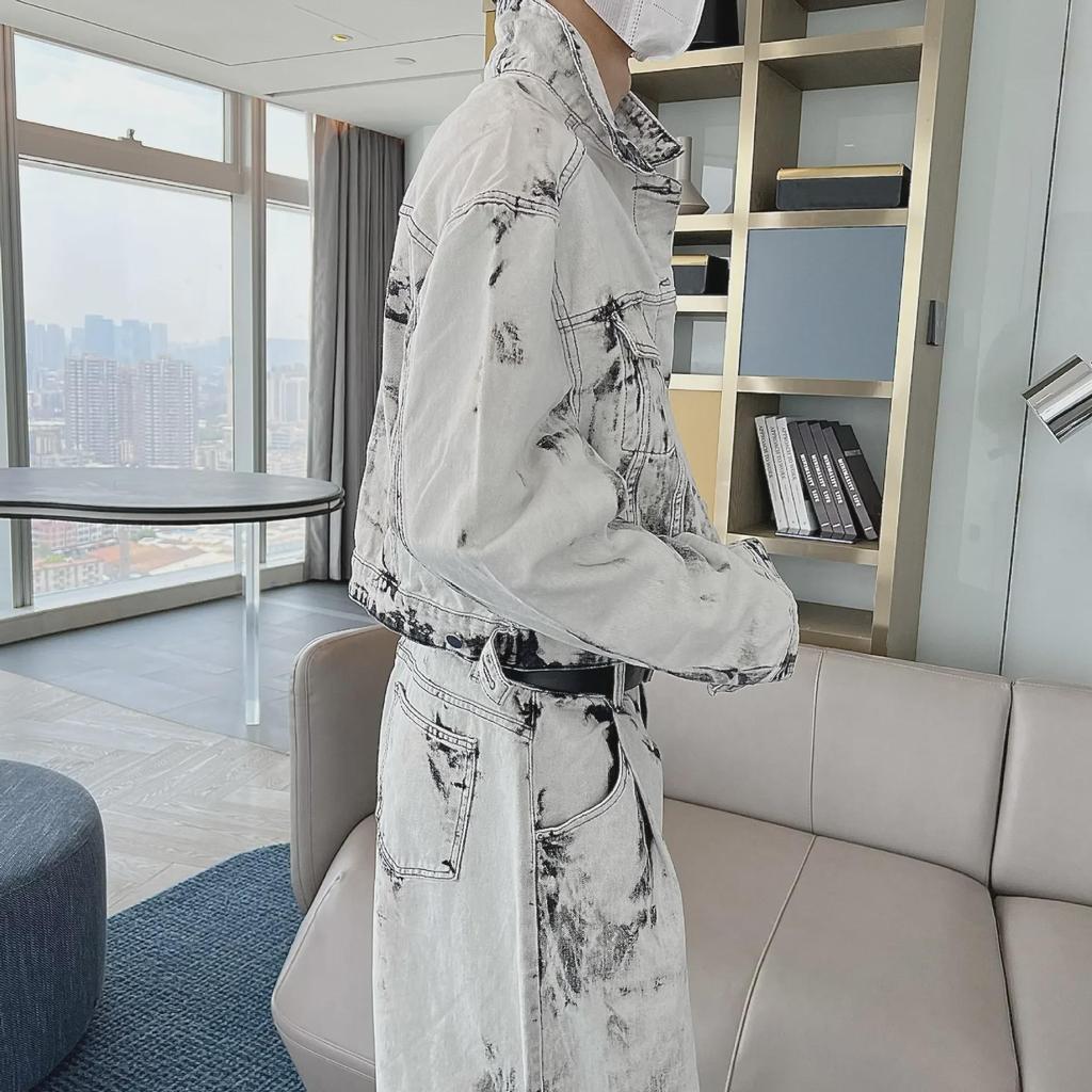 2023 Herr Höst Lös Ledig Tvådelad Kostym: Trendig jacka och byxor i stora storlekar