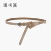Women'S Leather Belt Retro Pin Buckle Belt Women'S Cowhide Fine Belt Women'S Decorative Dress