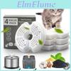 Cat Yeahmart Pets 4pcs Water Drinking Fountain Filters 3stage Filtration For 67oz2l Cat Pet Fountains Ultraquiet Pump Automatic Drinking Fountain