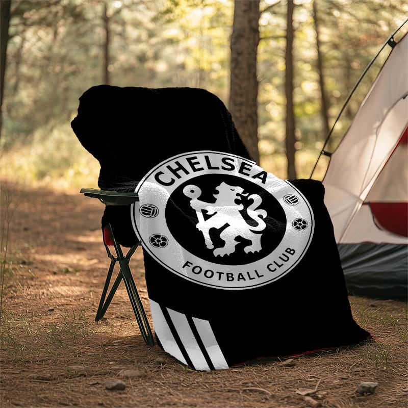 1pc C-Chelsea Theme Blanket - Digital Print, Polyester, Cozy for All Seasons, Perfect for Outdoor, and Travel