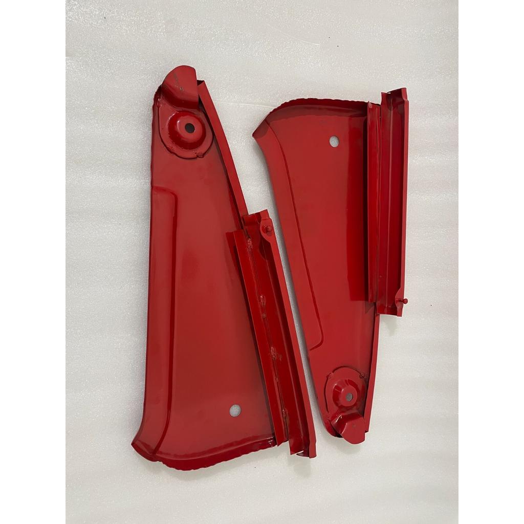 Motorhauben-Seitenwand-Set Stahlrot lackiert Massey Ferguson Traktor |Passend für