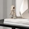 Niche Dark Aesthetic Collectibles 3D Printed Gothic Vulture Skeleton Figurine,Spooky Bird Skull Statue, Mini Style Window Decor Micro Landscape