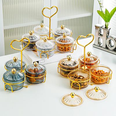 Dried Fruit Tray Serving Bowls and Handle Condiment Tray Dessert Dividing Plate for Cookies Party Nuts Kitchen Appetizer