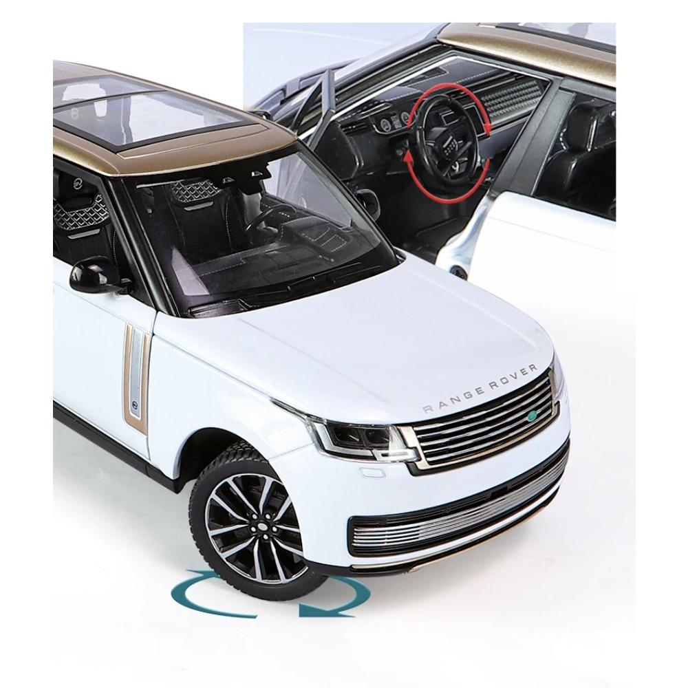 Escala 1/24 Land Rover Range Rover SV2022 Modelo de Carro Diecast de Liga Veículo Off Road Som e Luz Presentes para Crianças Presentes com Crianças