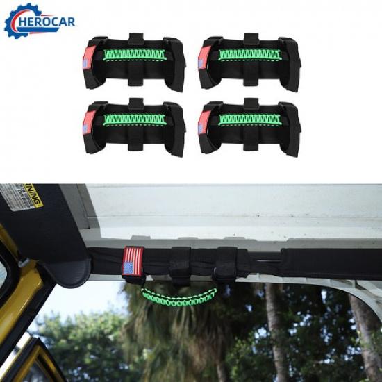 4pcs Roll Bar Grab Handles Grip Handles for Jeep Wrangler CJ YJ TJ JK JL US Flag