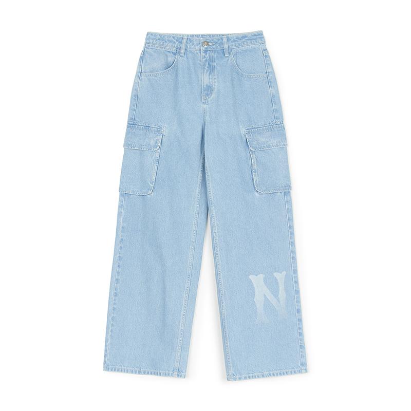 New MLB New York Yankees Jeans Women's Light Blue 3FDPB0151-50BLL