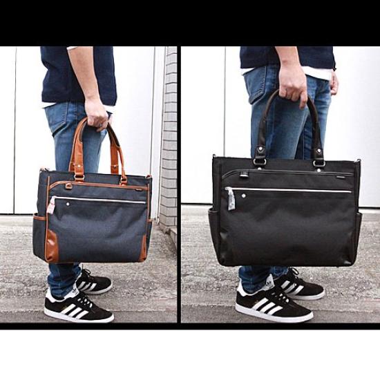 on Moustache on time 2WAY business tote bag black (Moustache time) JPF-2172