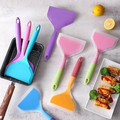 Mutfak Pişirme Silikon Spatula Yapışmaz Tava Isıya Dayanıklı Kızartma Spatula
