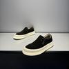 Summer Platform Men'S Board Shoes Breathable Leather Shoes Men'S Lazy Loafers Overfitting Men'S Shoes One Pedal Casual Shoes