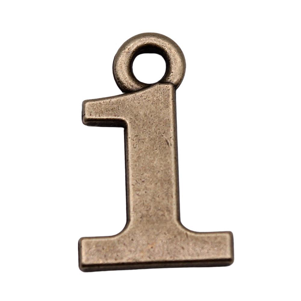 Number Tags Charms Alloy Pendants For Birthday Party Jewelry Making Accessories