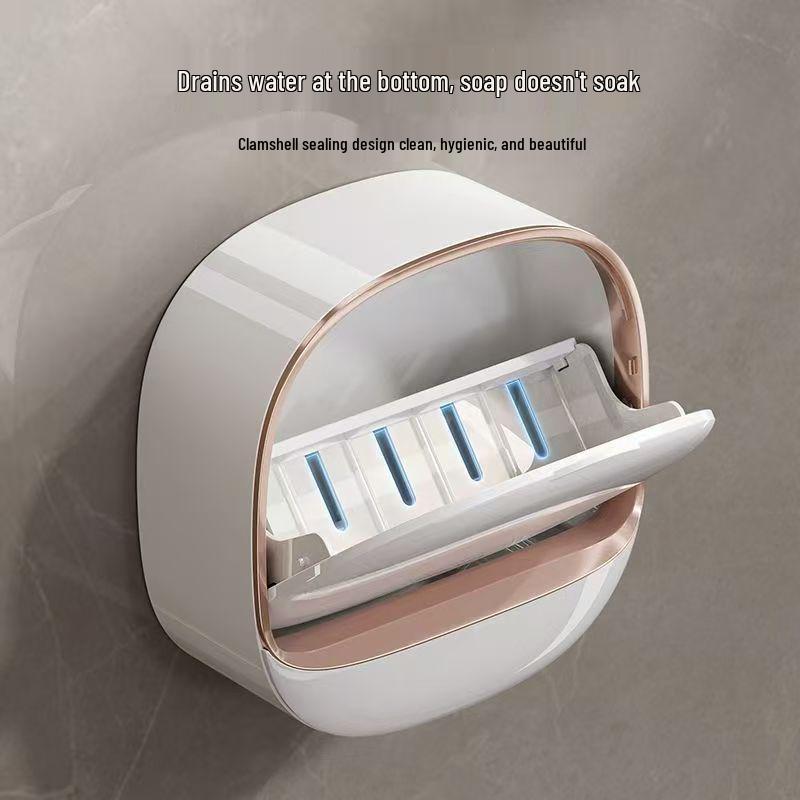 Punch-Free Wall-Mounted Handmade Soap Dish - High-End Bathroom & Laundry Storage Rack