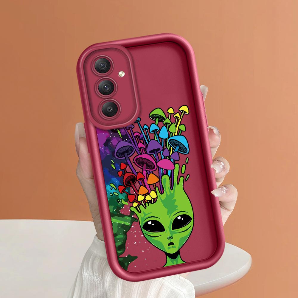 

Мягкий силиконовый квадратный чехол с рисунком лестницы для телефона, полное покрытие, противоударный защитный резиновый чехол для камеры для Samsung Samsung S22 5G темно-красного