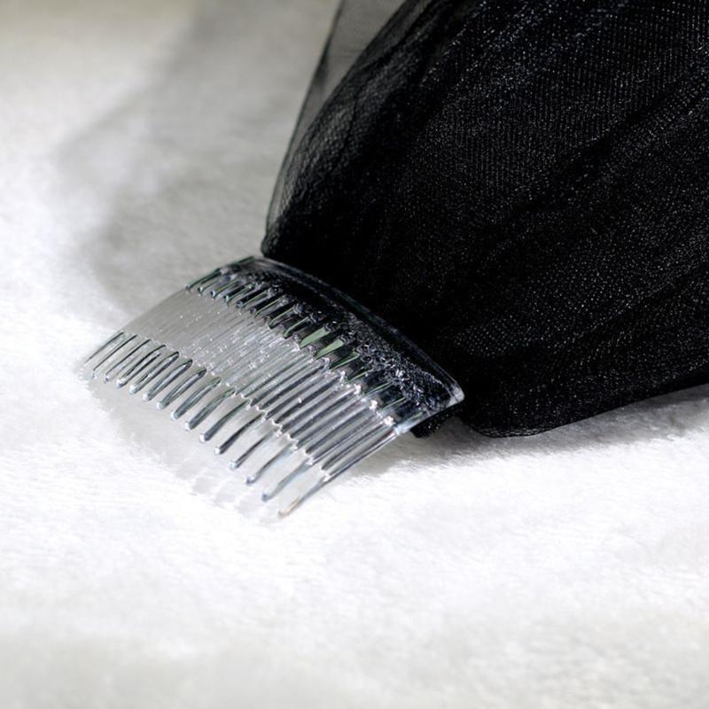 Mesh Veil Headpiece Black Tulle Veil Headwear for Halloween Party Carnival Vintage Cosplay Headpiece Party Supplies