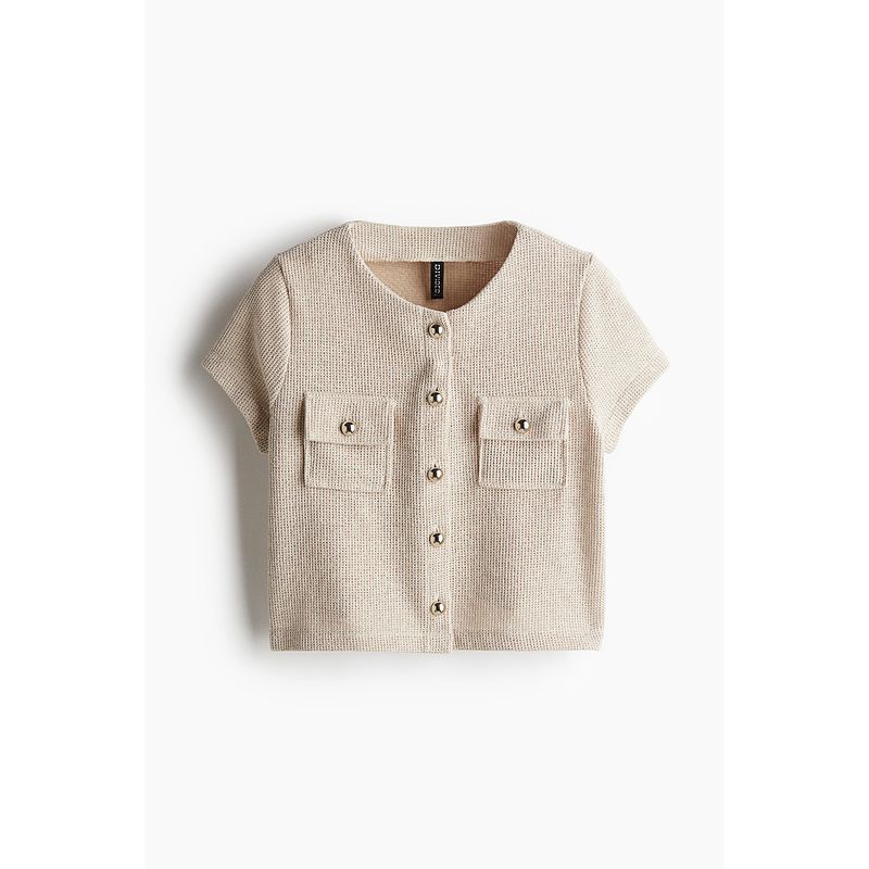 

Женская верхняя одежда HM Осень 2025 Новое поступление Вафельные трикотажные топы 1237731