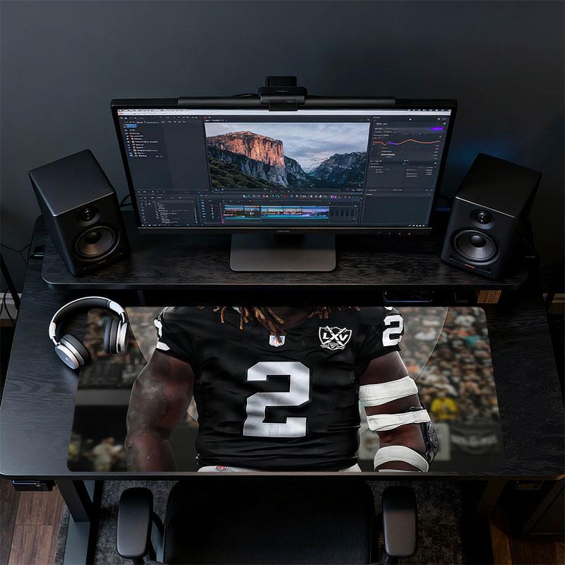Ashton Jeanty Mouse Pad, Large Gaming Desk Mat, Non-slip XXL Mousepad for Laptop & Tablet, Mini PC Playmat with Stitched Edges