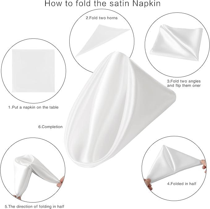 60 Pack 30*30cm Wine Red Satin Table Napkins Soft Smooth Cloth Napkins Silky Satin Cloth Napkins for Restaurant Party Decoration