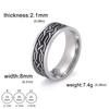 Stainless Steel Ring for Men Women 8MM Wide Geometric Casual Finger Rings Jewelry Wedding Gift for Lover