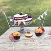 Frcctre 2 Pack Acrylic Display Risers, 5mm Thick Clear Display Risers Stand Acrylic Showcase Fixtures Shelf for Dessert Cupcake Figures Toys